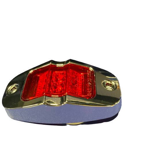 Marker Light Red Led Red W/Chrome Bezel