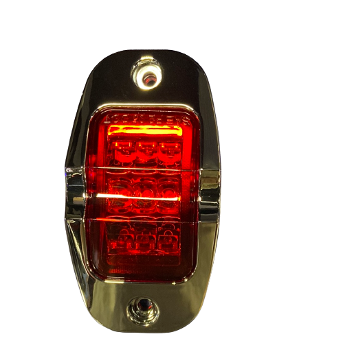 Marker Light Red Led Red W/Chrome Bezel