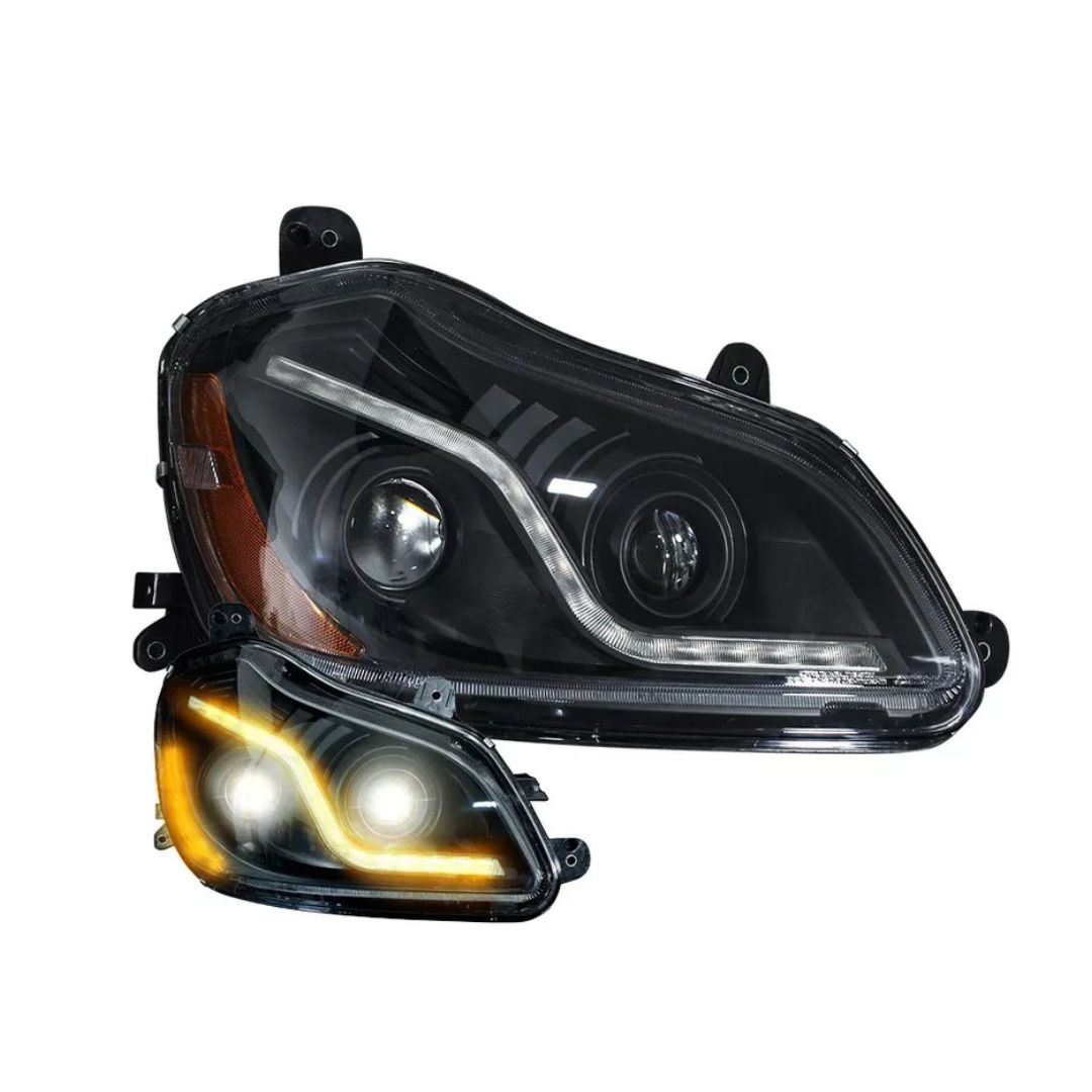 Kenworth T680 Optical LED Black Headlight