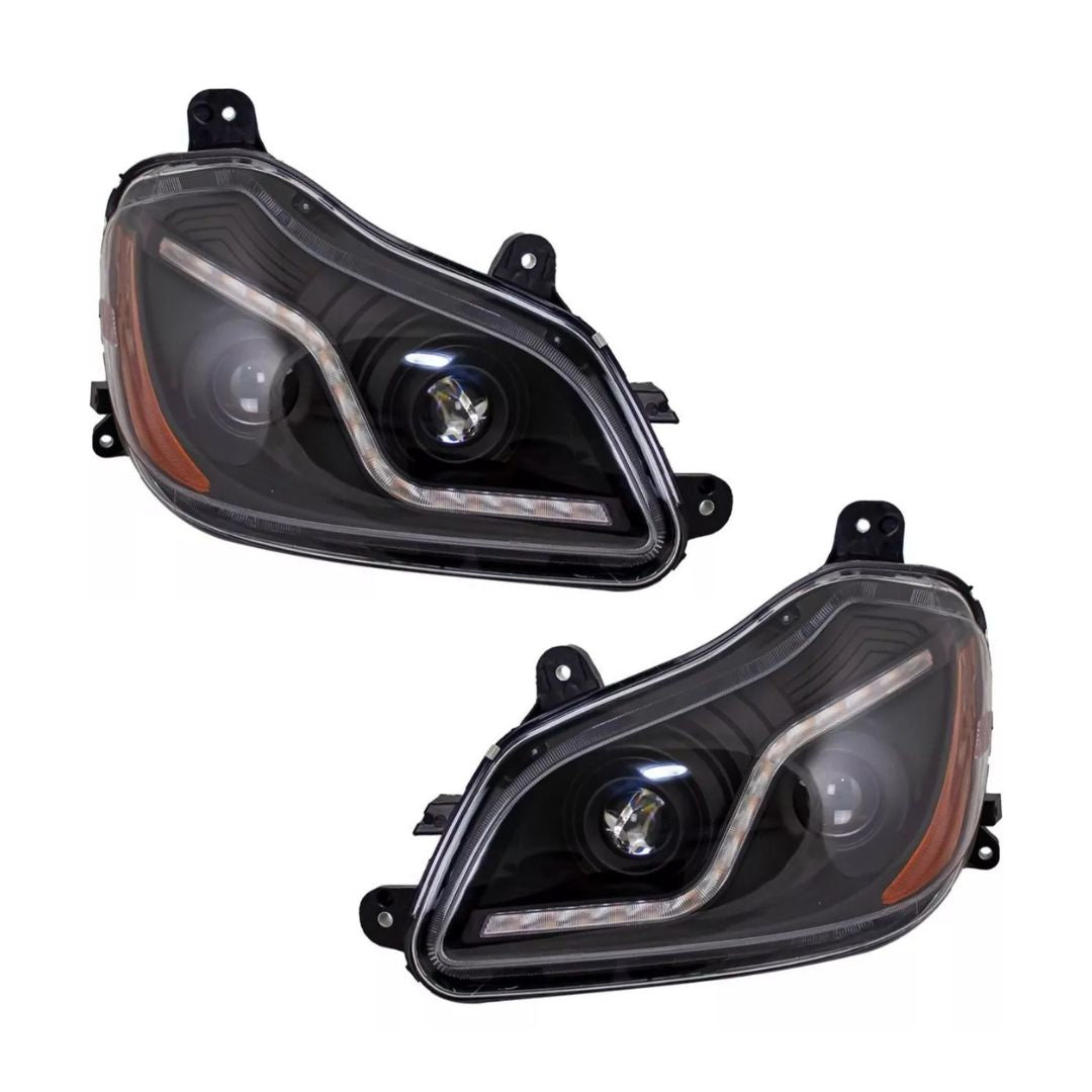 Kenworth T680 Optical LED Black Headlight
