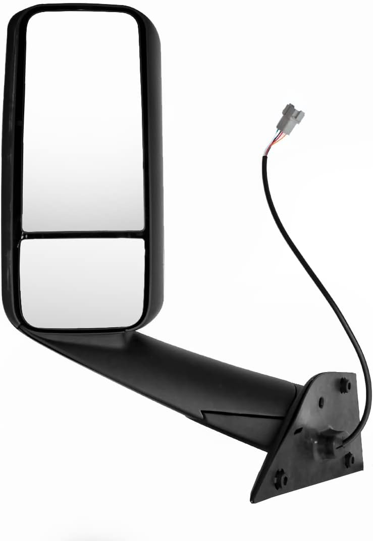 Freightliner Cascadia Models (2018 & Newer; New Body Style ONLY) Black Heated & Motorized Mirror Assembly (Sold Individually)