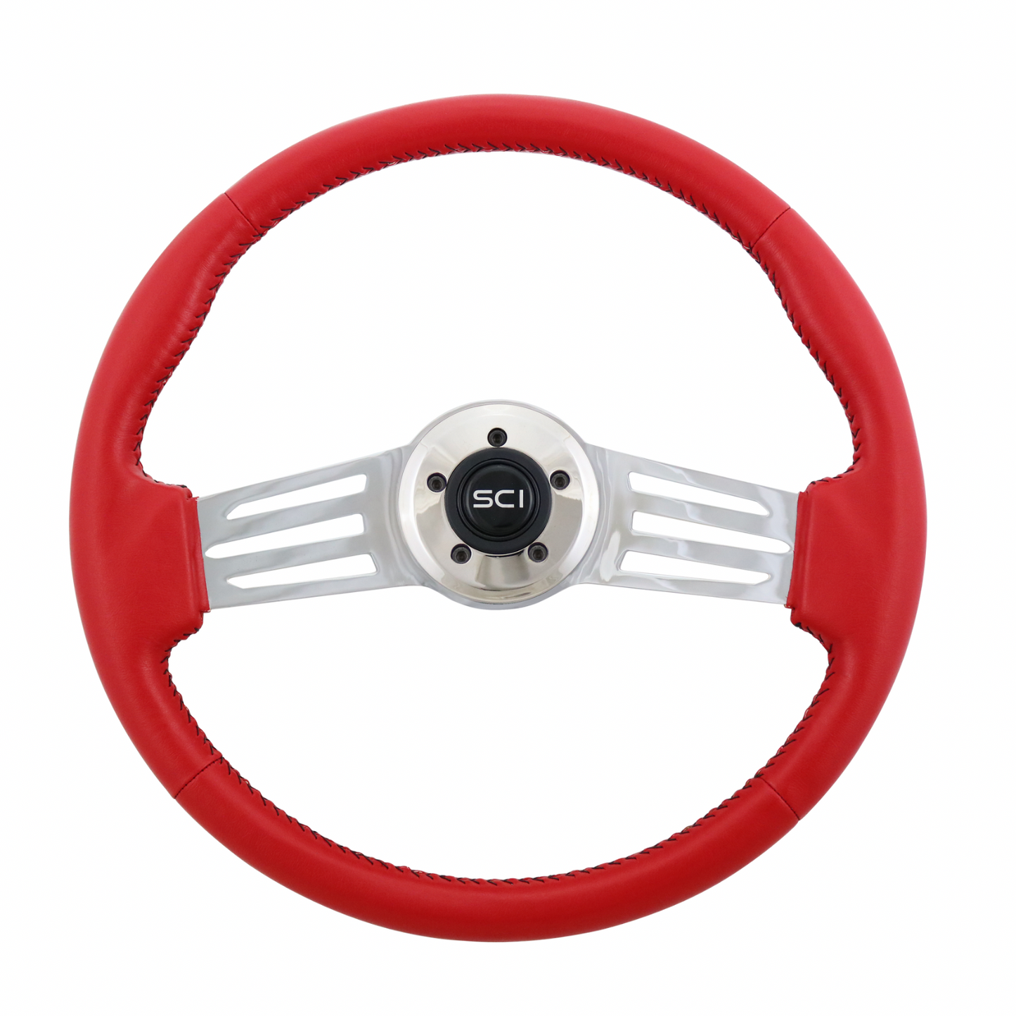 18" Italian Sky Vinyl 2-Spoke Steering Wheel - 5 Bolt Pattern *FINAL SALE ITEM*