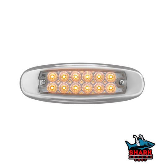 ULTRA THIN SPYDER AMBER/CLEAR 12 LED DUAL FUNCTION LIGHT