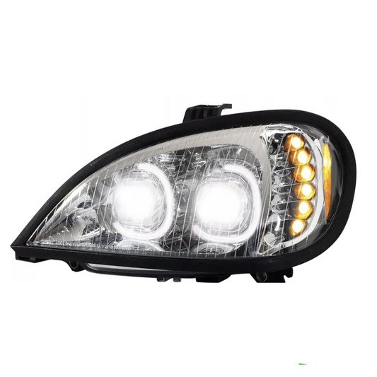 Freightliner Columbia Performance LED Chrome Headlight (DRIVER)