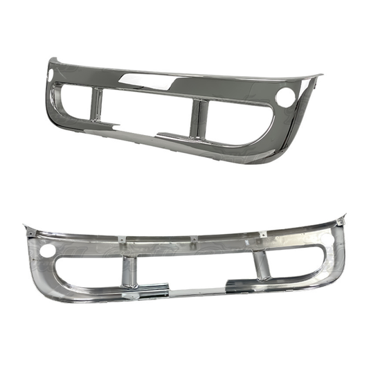 Freightliner Cascadia Center Chrome Bumper with Fog Lights