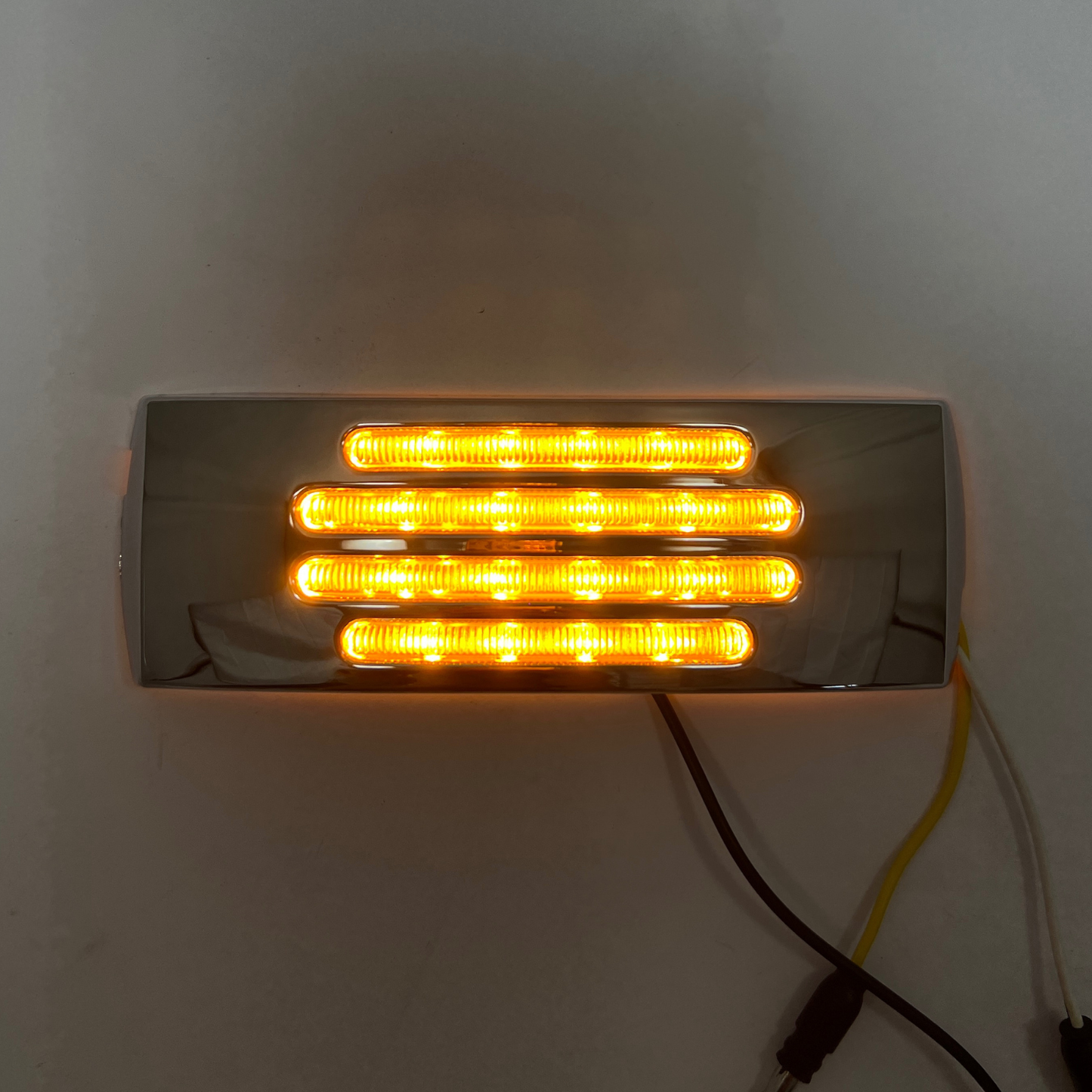 RECTANGULAR FLATLINE CLEAR LENS LED LIGHT, AMBER+GREEN