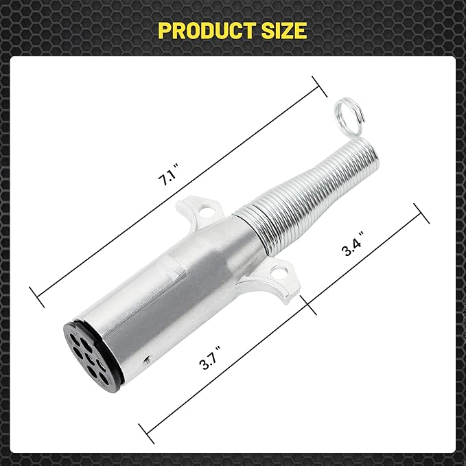 7 PIN Plug, Zink Alloy (1 PIECE)