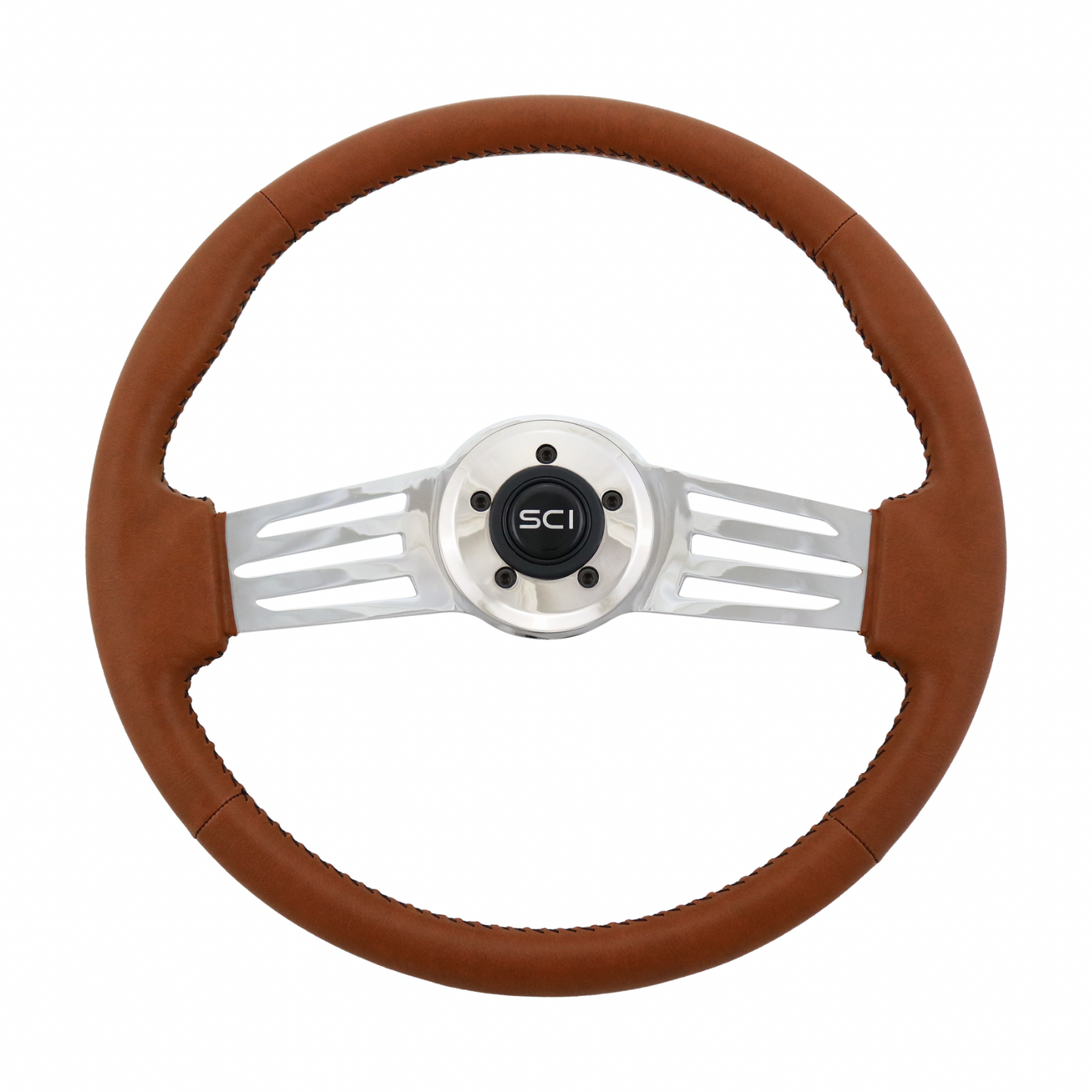 18" Italian Sky Vinyl 2-Spoke Steering Wheel - 5 Bolt Pattern *FINAL SALE ITEM*