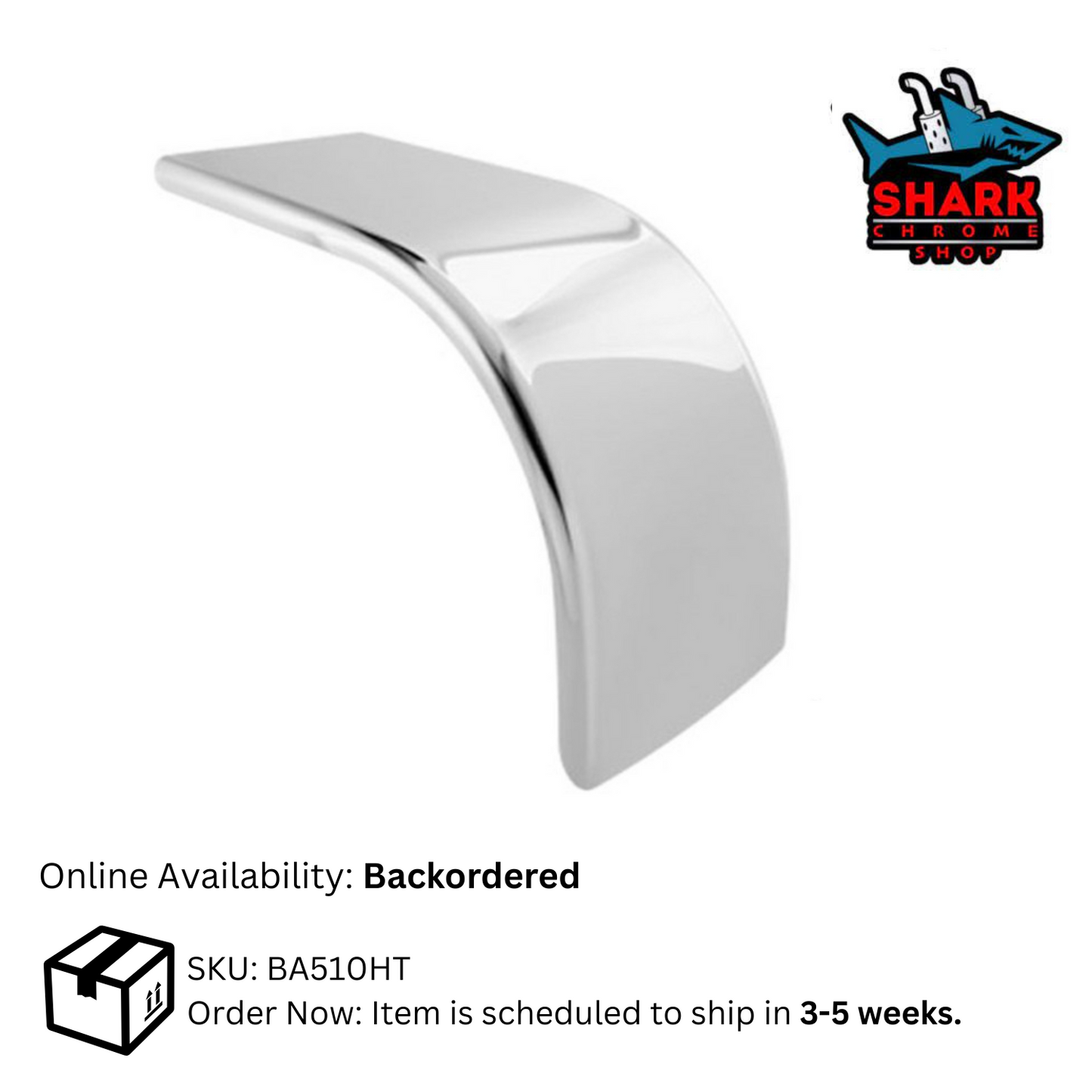 80" Stainless Steel Half Tandem Fender 14G 430SS