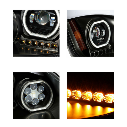 Freightliner Cascadia 2008-2017 Full LED Black Projector Headlight