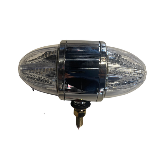 Double Watermelon Clear Lens LED Light with Pedestal RED/AMBER