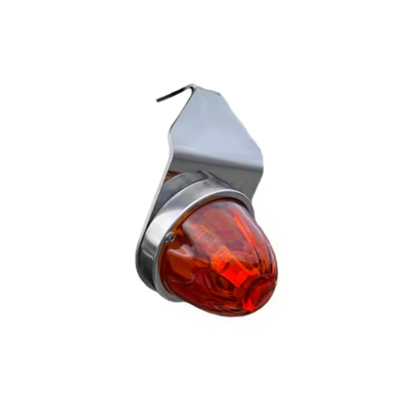 Mirror Turn Signal Angled Bracket with Red Glass Watermelon with red led bulb included.