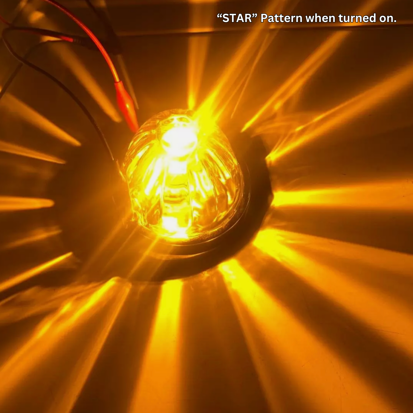 Watermelon Amber Lens Glass  with 1157 LED Bulb