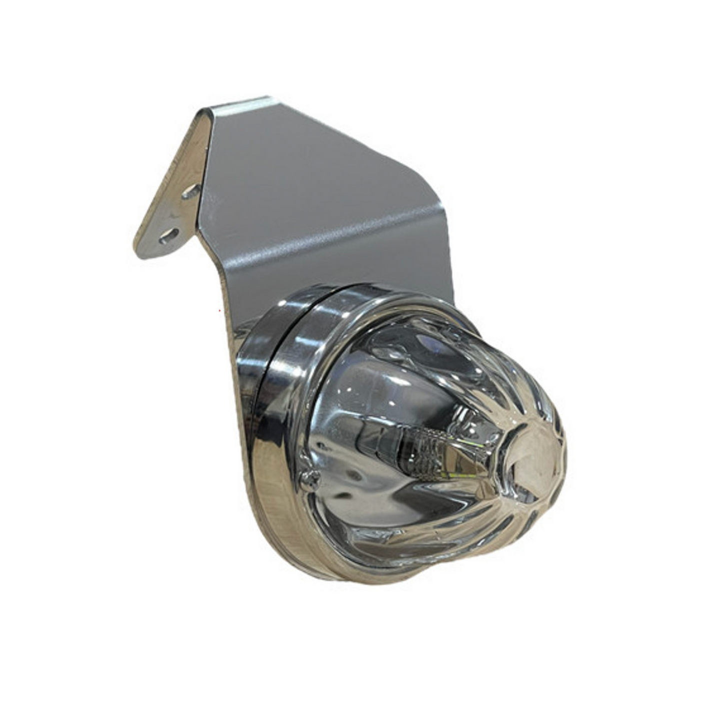 Mirror Turn Signal Angled Bracket with Clear Glass Watermelon with led Amber bulb Included
