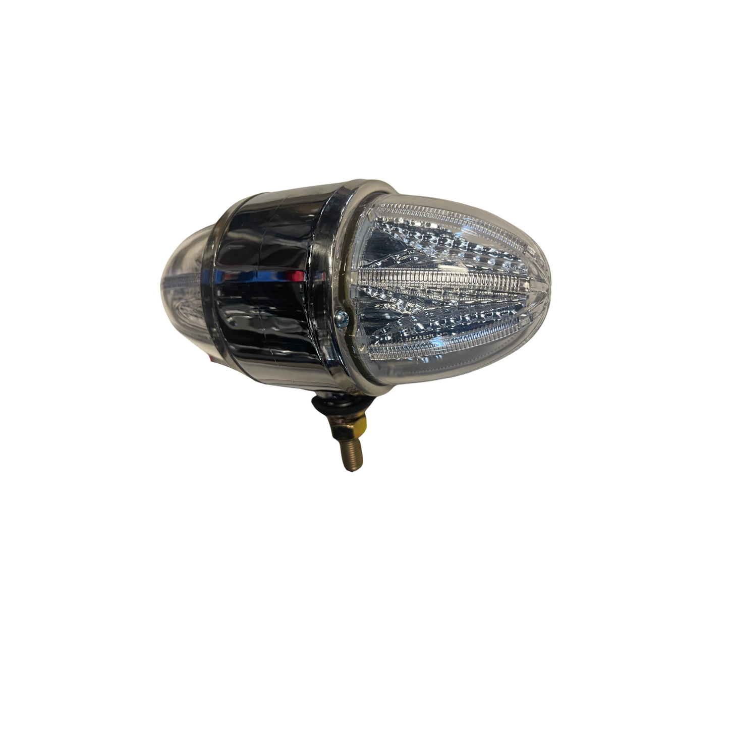 Double Watermelon Clear Lens LED Light with Pedestal RED/AMBER