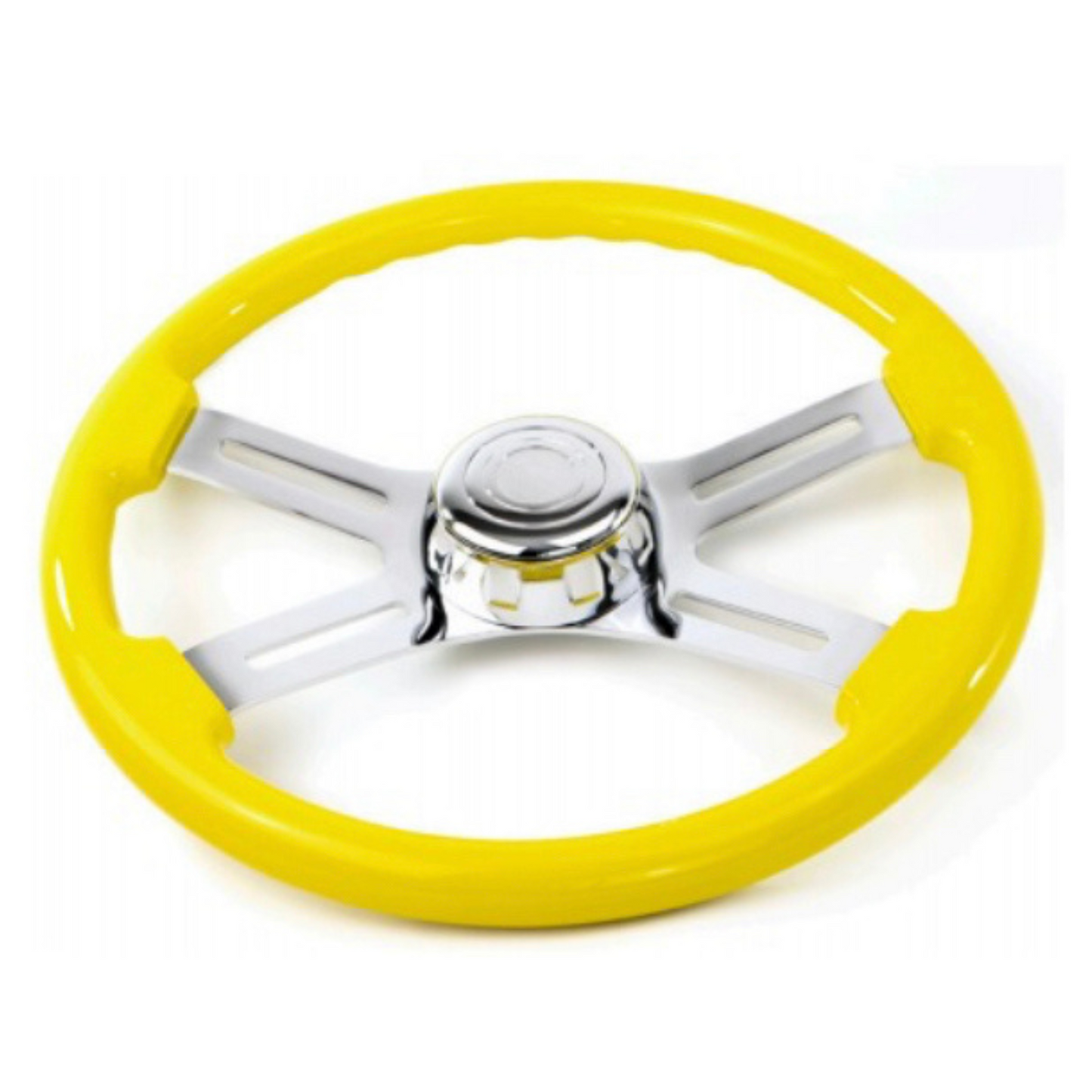 Freightliner 18" Yellow Mahogany 4-Spoke Steering Wheel + Hub Kit