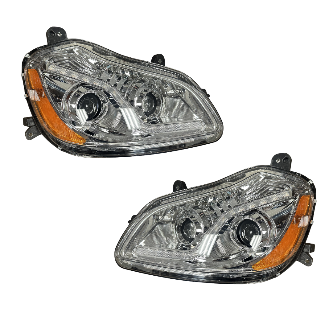 KENWORTH T680 HEADLAIGHT OPTICAL WITH LIGHT BAR IN CHROME