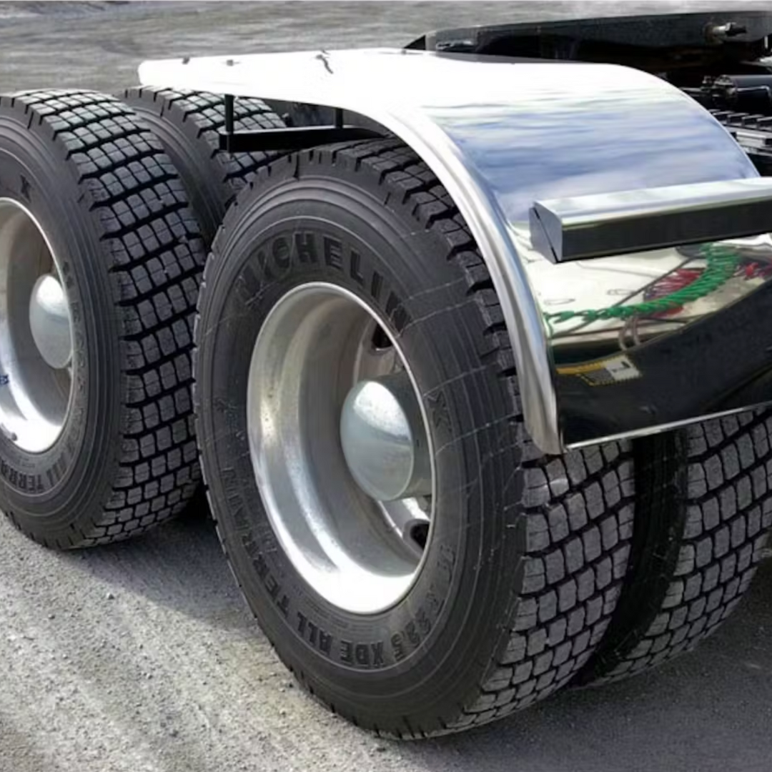 Stainless Steel Half Fenders 66" Set With Mounting Hardware include