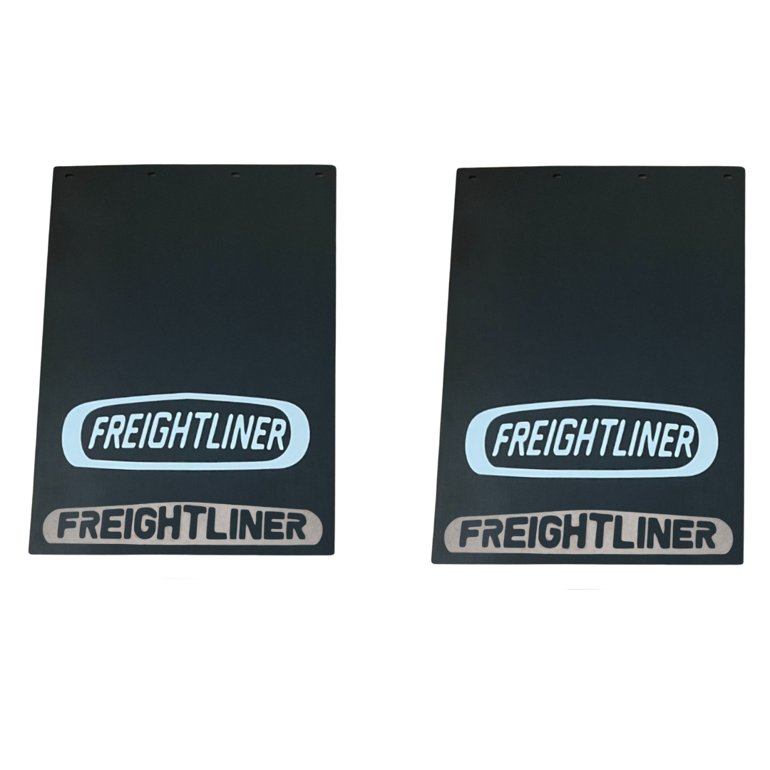 FREIGHTLINER SET OF MUD FLAPS 24"x34" WITH SET OF MUDFLAP WEIGHTS