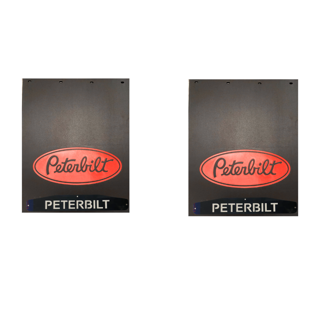 PETERBILT SET OF MUD FLAPS 24"x34" WITH SET OF MUDFLAP WEIGHTS