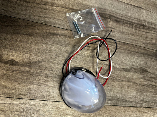 PLASTIC WATERMELON LENS,CLEAR LENS AMBER LED ONLY LIGHT 12 V