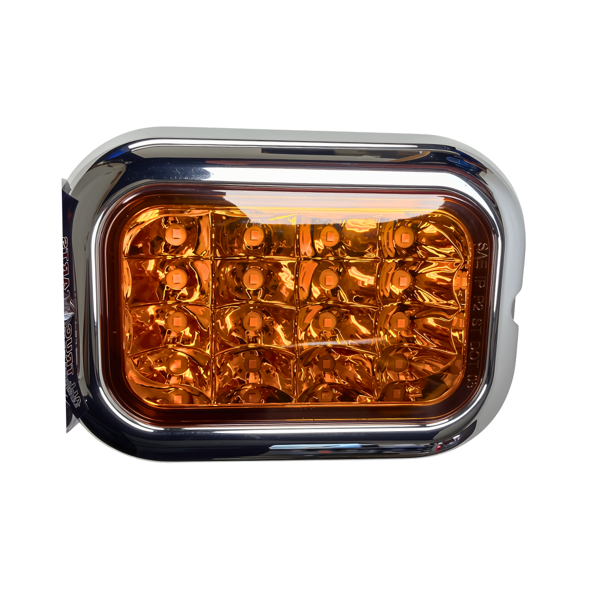 5" X 3" Rectangular Trailer Tail Light Amber 16 LED