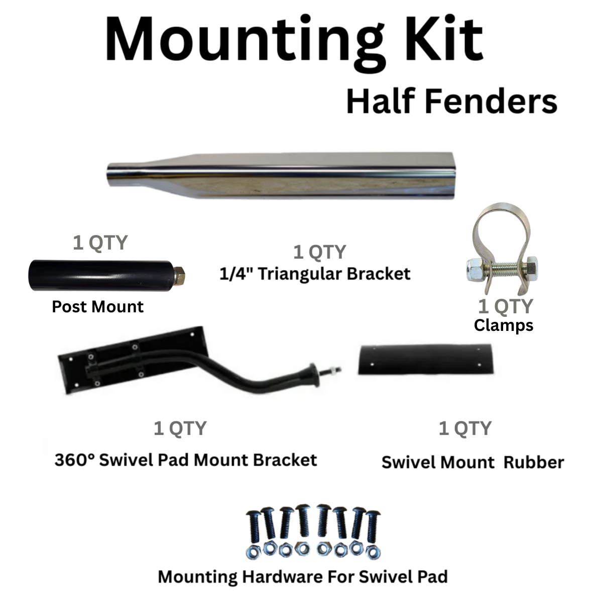Mounting Kit for Half Fenders Sold Individually