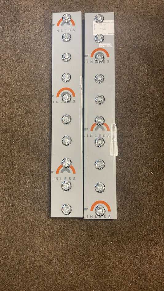 Peterbilt 378-379-388-389 Front Air Cleaner Light Bar with 20 Clear Button LEDs-26""