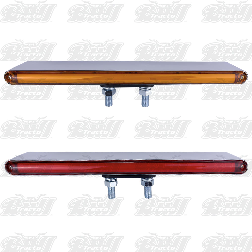 Red LED Light Bar W/Chrome Bezel