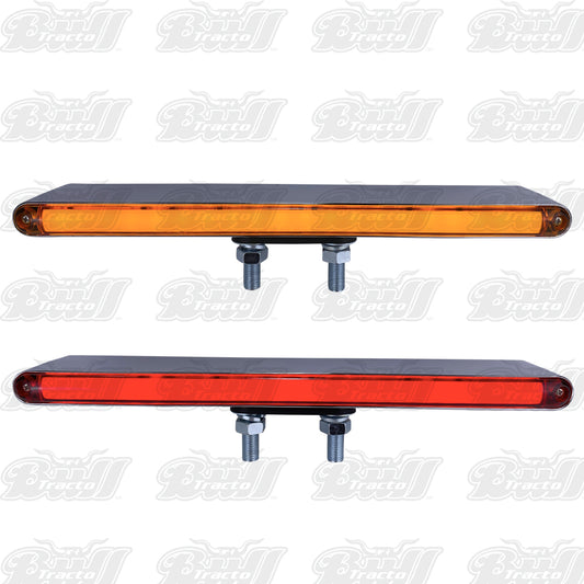 Red LED Light Bar W/Chrome Bezel