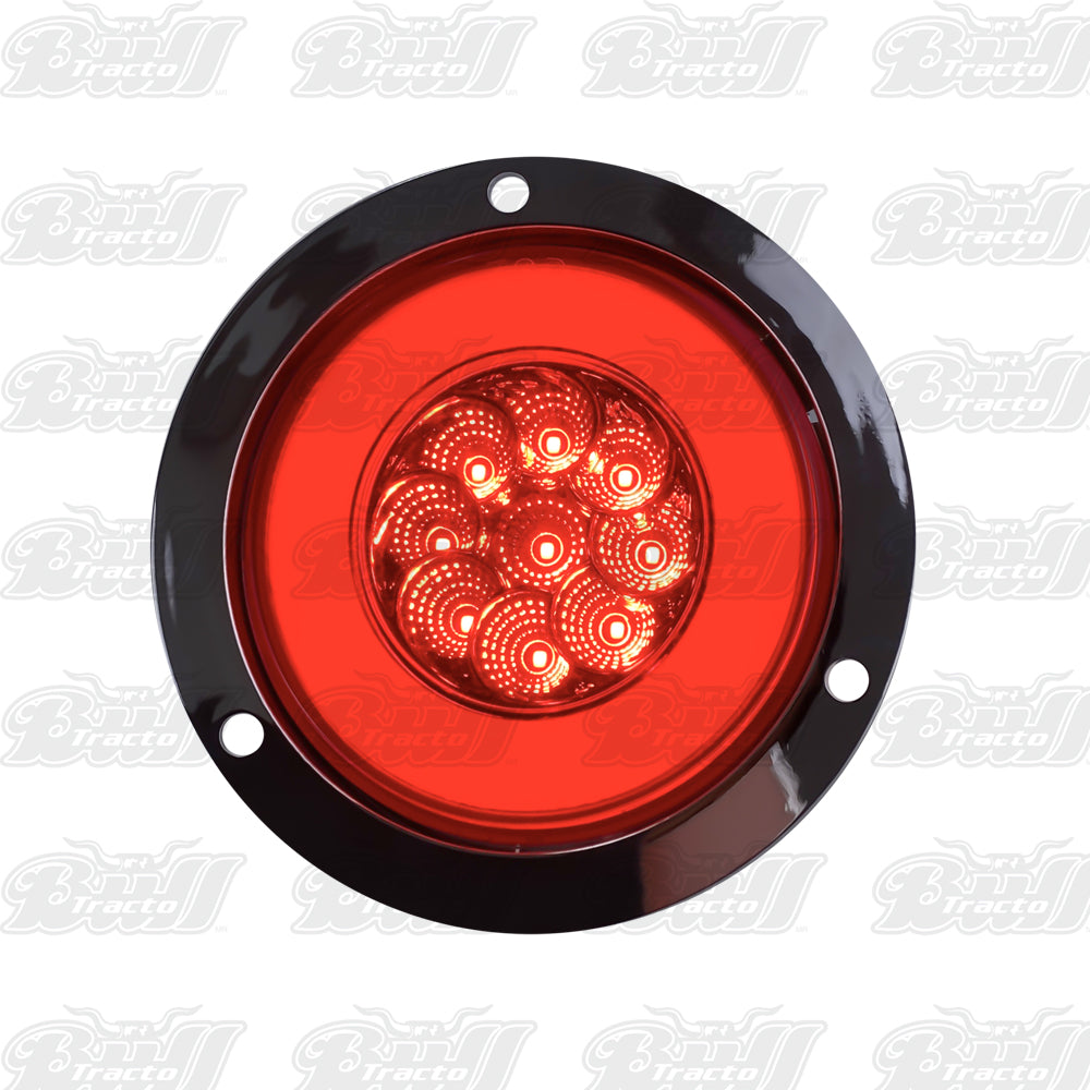 4" Flange- Mounted GLO Turn Signal LED Light (Red/Red)