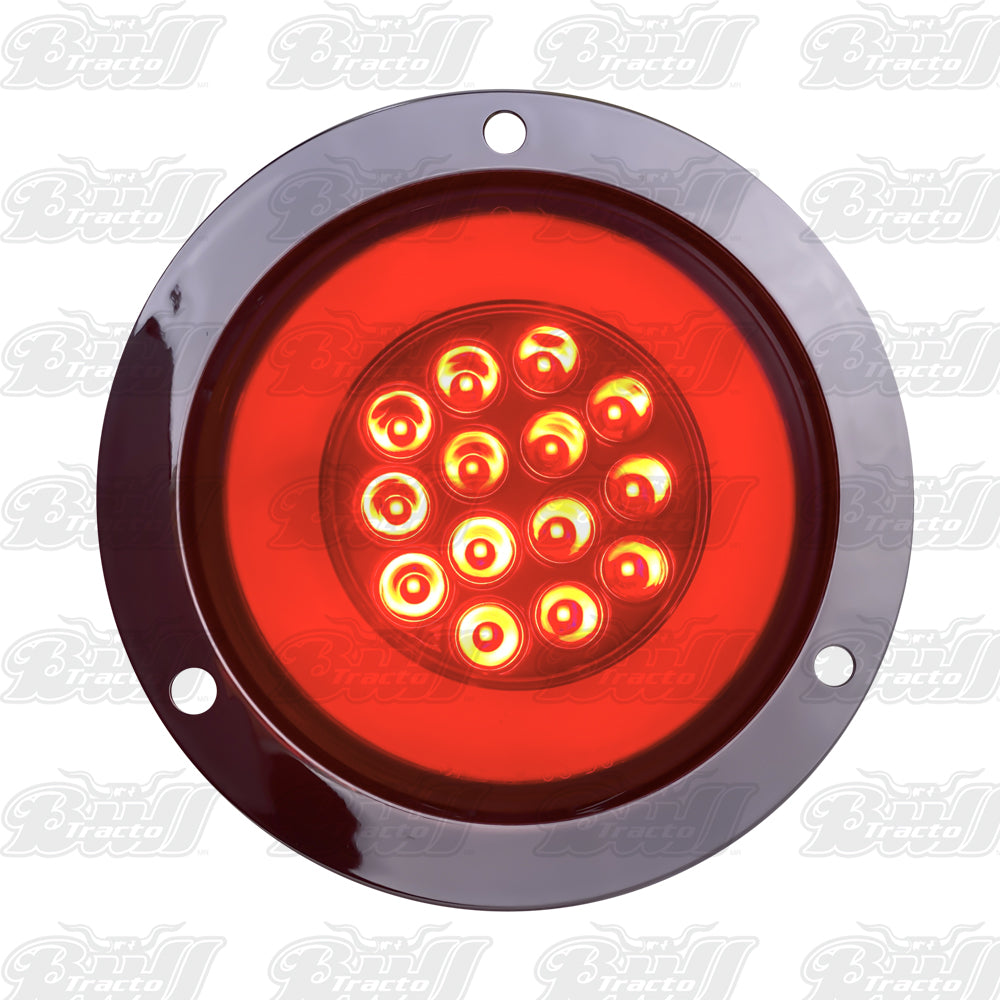 4" Round GLO Turn Signal LED Light (Red/Red)