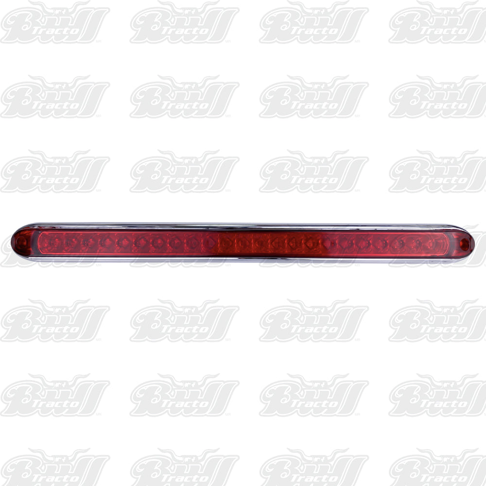 Red LED Light Bar W/ Chrome Bezel