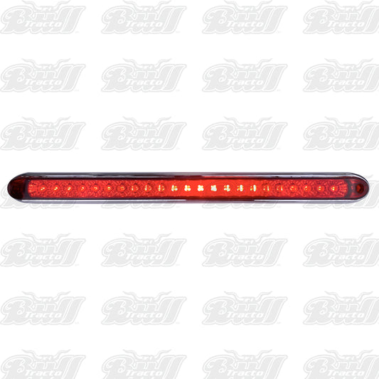 Red LED Light Bar W/ Chrome Bezel