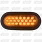 Oval Pearl LED Light in Clear Amber W/ Ruber