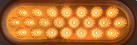 "Oval Pearl LED Light in Clear Amber NO GROMMET/BEZEL INCLUDED "