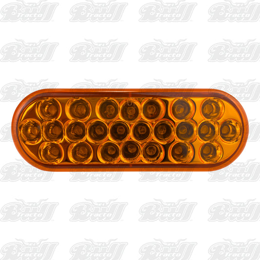 Oval Pearl LED Light in Amber W/O Frame
