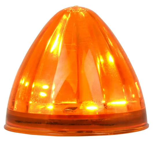 2" AMBER/AMBER WATERMELON 6 LED SEALED LIGHT, 3 WIRES