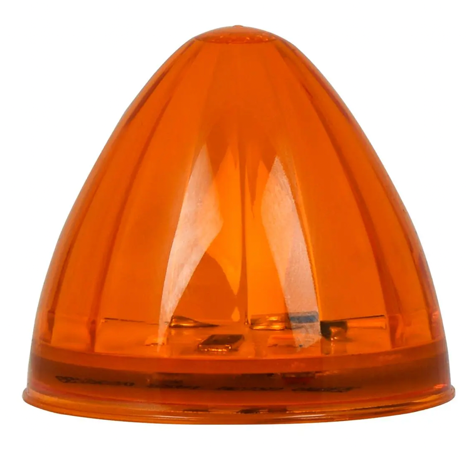 2" AMBER/AMBER WATERMELON 6 LED SEALED LIGHT, 3 WIRES