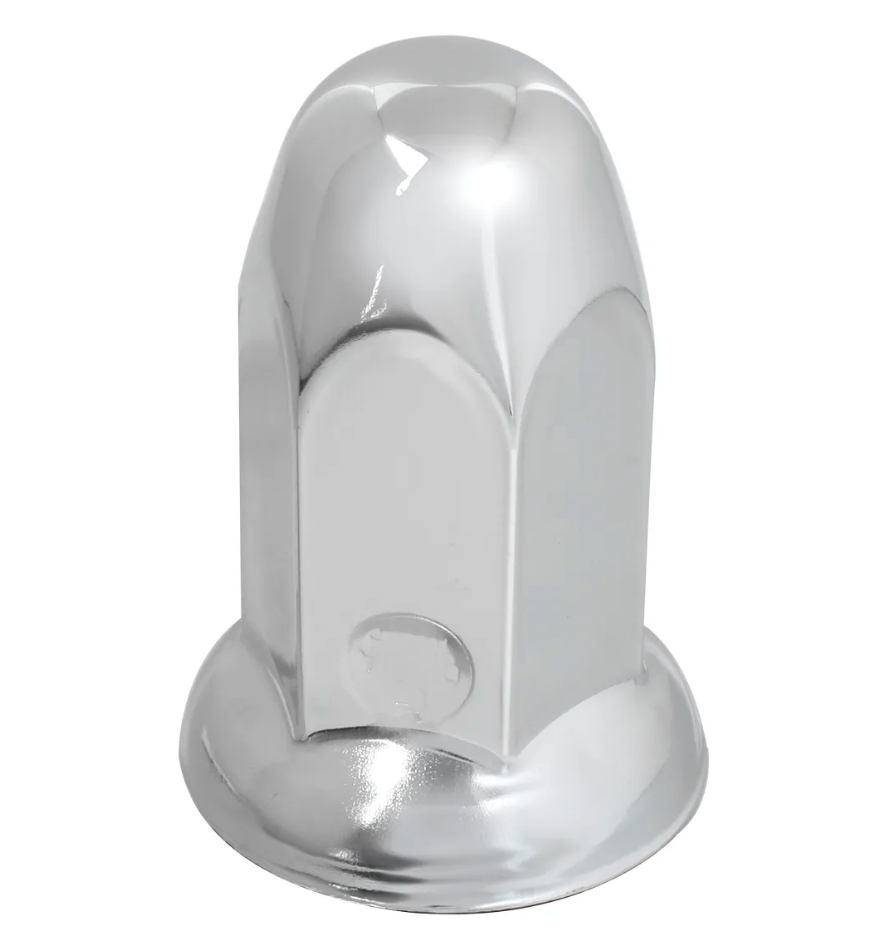 CR. STEEL BULLET PUSH-ON NUT CVR W/FLANGE 33MM X 2.5"