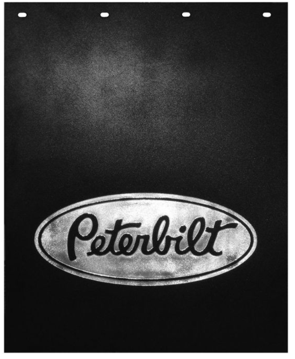 Peterbilt Mud Flap 24X30 Silver Logo Sold Individually