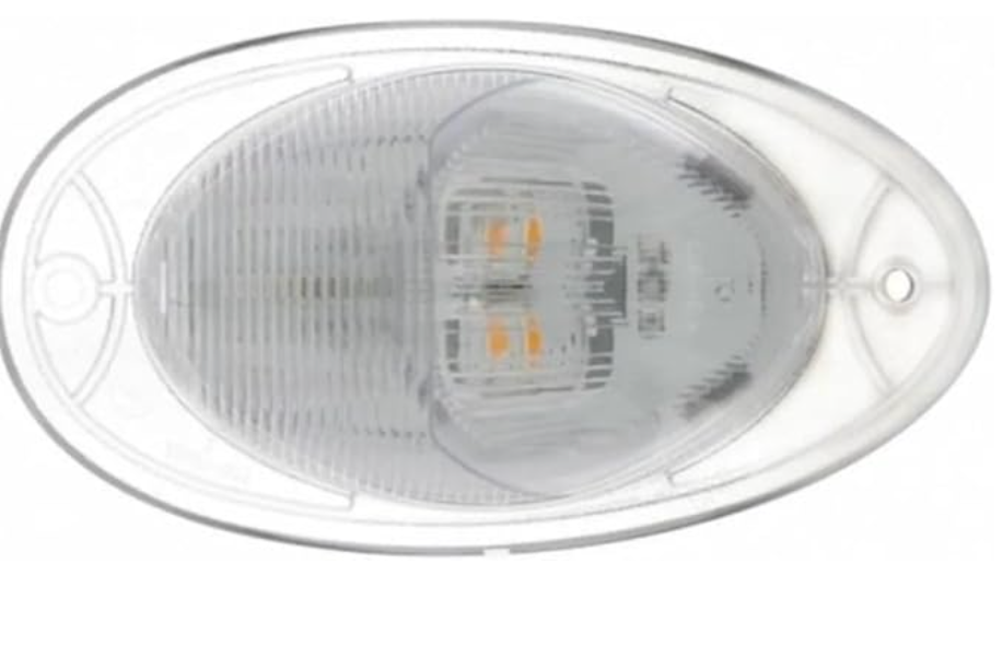 CLEAR LENS AMBER LED WITH STROBES LIGHT CASCADIA SIDE MARKER