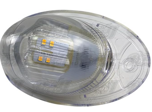 CLEAR LENS AMBER LED WITH STROBES LIGHT CASCADIA SIDE MARKER