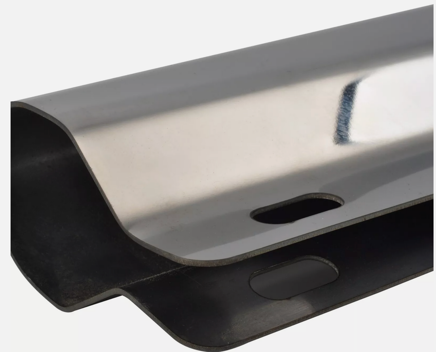 MUD FLAP HANGER W/ REFLECTIVE-TAPE CHROME 30" HEAVY DUTY SPRING-LOADED