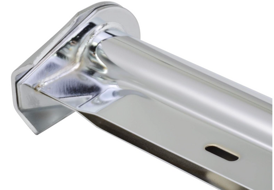 MUD FLAP HANGER (TUBE STYLE) CHROME 30" LIGHT DUTY SPRING-LOADED 1-1/8" BOLT STRAIGHT