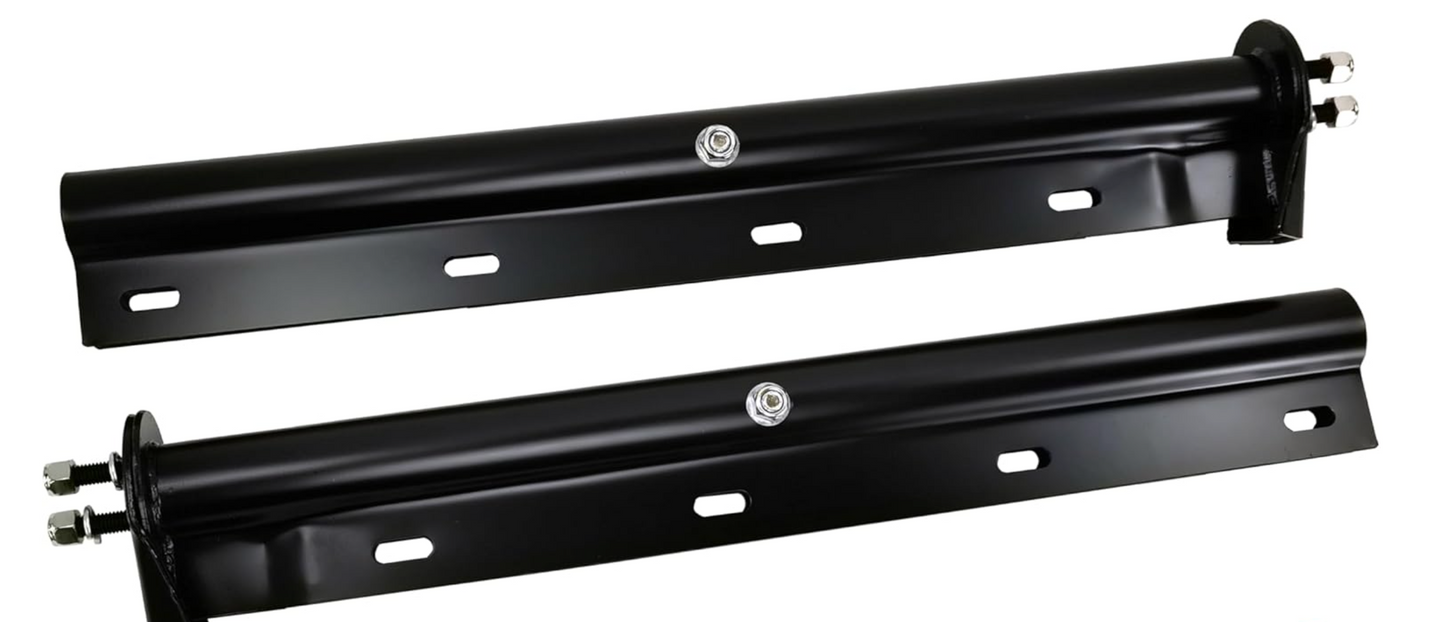 MUD FLAP HANGER (TUBE STYLE) BLACK 30" LIGHT DUTY SPRING-LOADED 1-1/8" BOLT STRAIGHT