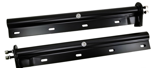 MUD FLAP HANGER (TUBE STYLE) BLACK 30" LIGHT DUTY SPRING-LOADED 1-1/8" BOLT STRAIGHT