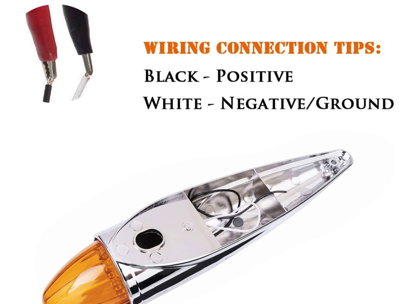 Cab Light Amber lens,Amber LED (Bullet Style)