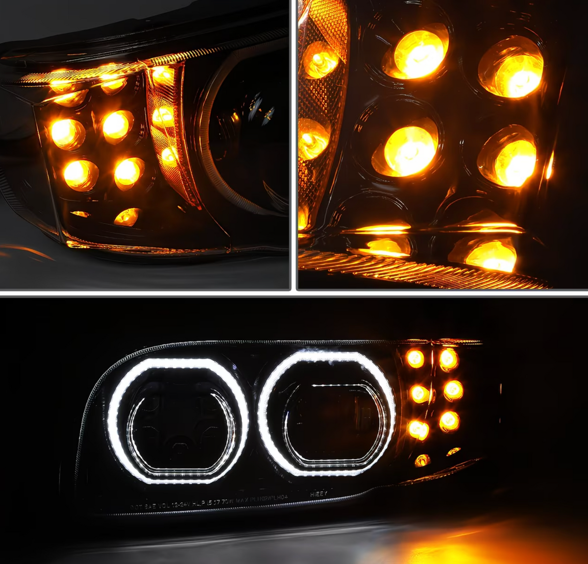 2008-2022 PETERBILT 389 388 567 PROJECTOR HEADLIGHTS LED DRL TURN SIGNAL LAMPS