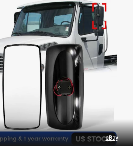 Premium Freightliner M2 Black Heated Mirror